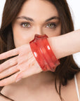 Bracciale bangle trasparente rosso - Mya Accessories