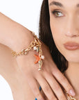 Bracciale con maglia circolare con charms marini - Mya Accessories