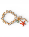 Bracciale con maglia circolare con charms marini - Mya Accessories
