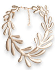 Collana girocollo in metallo con design a foglie - Mya Accessories
