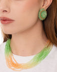 Collana girocollo multi filo di pietre in vetro multicolore - Mya Accessories