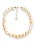 Collana girocollo con caramelle in cotone tono beige - Mya Accessories