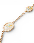 Collana lunga a catena con inserti ovali in resina con design limoni - Mya Accessories
