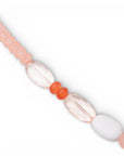 Collana lunga a catena con pietre in acrilico arancio - Mya Accessories