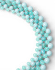 Collana girocollo con sfere in acrilico intrecciate turchesi - Mya Accessories