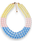 Collana girocollo a tre fili con sfere in acrilico multicolore - Mya Accessories
