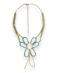 Collana girocollo in filo di strass con pietre in vetro design a fiore multicolore - Mya Accessories