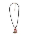 Collana in corda nera con pendente san Gennaro in metallo - Mya Accessories