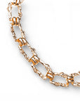 Collana girocollo in metallo con maglia rettangolare martellata - Mya Accessories