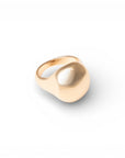 Anello in metallo lucido con leggera bombatura - Mya Accessories