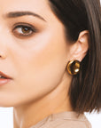 Orecchini in acciaio circolari martellati - Mya Accessories