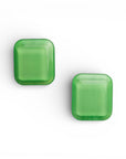 Orecchini a clip base quadrata in acrilico verde - Mya Accessories