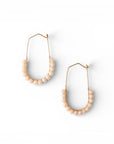 Orecchini a filo pendenti con pietre in vetro rosa - Mya Accessories