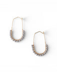 Orecchini a filo pendenti con pietre in vetro grigio - Mya Accessories