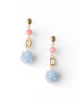 Orecchini pendenti con pietre in vetro tono azzurro - Mya Accessories