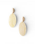 Orecchini pendenti con pietra ovale in acrilico gialla - Mya Accessories