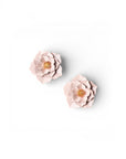 Orecchini a clip in metallo con design a rosa tono rosa - Mya Accessories