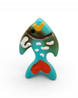 Spilla in metallo con pesciolino in acrilico azzurro - Mya Accessories