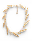Collana girocollo in metallo con design a foglie - Mya Accessories