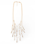 Collana lunga a catena a tre fili con pendenti geometrici - Mya Accessories