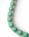 Collana girocollo a catena con pietre in resina verde acqua - Mya Accessories