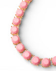 Collana girocollo a catena con pietre in resina rosa - Mya Accessories