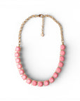 Collana girocollo a catena con pietre in resina rosa - Mya Accessories
