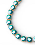 Collana girocollo a catena con pietre in vetro blu - Mya Accessories