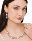 Collana girocollo a catena con pietre in vetro crystal - Mya Accessories
