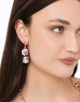 Orecchini pendenti con pietre in vetro crystal - Mya Accessories