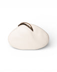 Borsa clutch con struttura ovale bianca - Mya Accessories