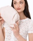 Borsa pochette morbida a tinta unita beige - Mya Accessories