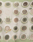 Foulard in seta con stampa a tazzine di caffe tono verde - Mya Accessories
