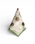 Foulard in seta con stampa a tazzine di caffe tono verde - Mya Accessories