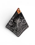 Foulard in seta nero con stampa ad orsacchiotto - Mya Accessories