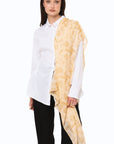 Sciarpa in cotone con stampa tono giallo - Mya Accessories