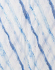Sciarpa in cotone bianca con stampa tono blu - Mya Accessories