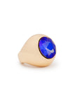 Anello elastico con pietra in vetro viola - Mya Accessories
