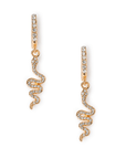 Orecchini pendente strassato con serpente - Mya Accessories