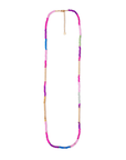 Collana lunga in metallo con perline multi rosa - Mya Accessories