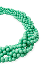 Collana intrecciata con pietre in resina verde acqua - Mya Accessories