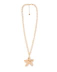 Collana lunga a catena con pendente a stella marina con pietra in vetro bianca - Mya Accessories