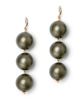 Orecchini balls in acrilico di colore verde militare - Mya Accessories