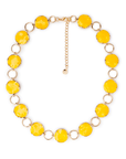 Collana girocollo in metallo con sfere schiacciate smaltate gialle - Mya Accessories