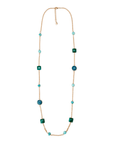 Collana lunga con pietre sui toni del blu - Mya Accessories