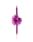 Collana chocker in tessuto con fiore in cotone viola - Mya Accessories