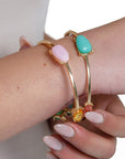 Bracciale bangles 2 pezzi con pietre in resina multicolore - Mya Accessories
