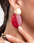Orecchini in resina colore rosso - Mya Accessories