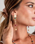 Orecchini pendente con microcristalli multicolore - Mya Accessories