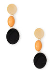 Orecchini smaltati pendenti arancio e nero - Mya Accessories